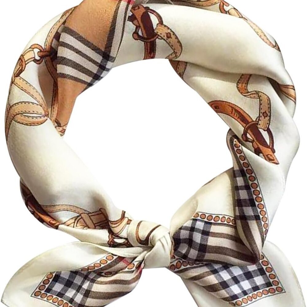 Satin Bandanas Head Scarf For Women Hair Scarves Accessories Lightweight Fashion - Picture 1 of 6